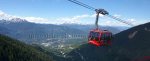 gondola lift atop the mountains of whistler, vancouver